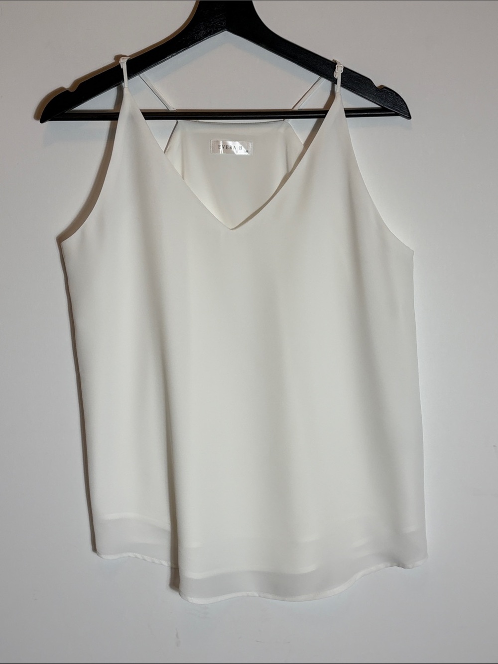 Women's Ivory V-Neck Spaghetti Strap Tank Top